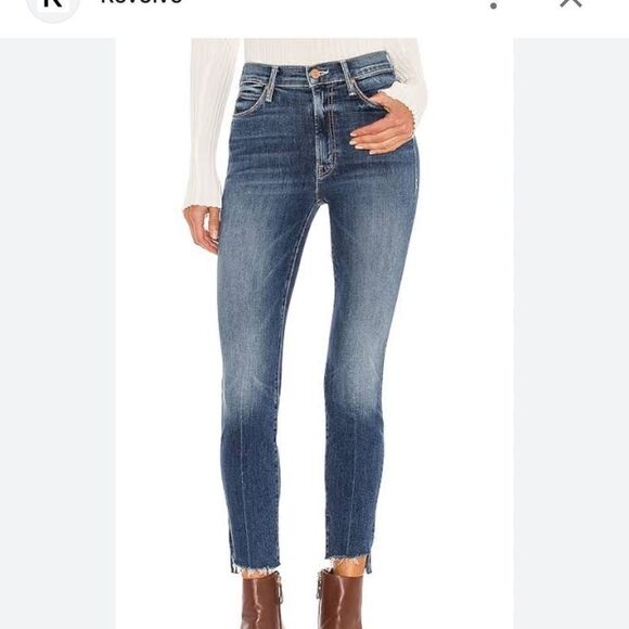 Mother‎ Stunner Zip Ankle Step Fray Walking on Coals Jeans - Picture 1 of 7